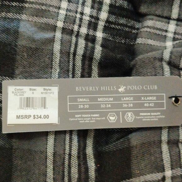 Men’s Flannel Lounge Pants NWT Large Plaid Sleepwear - Picture 4 of 4